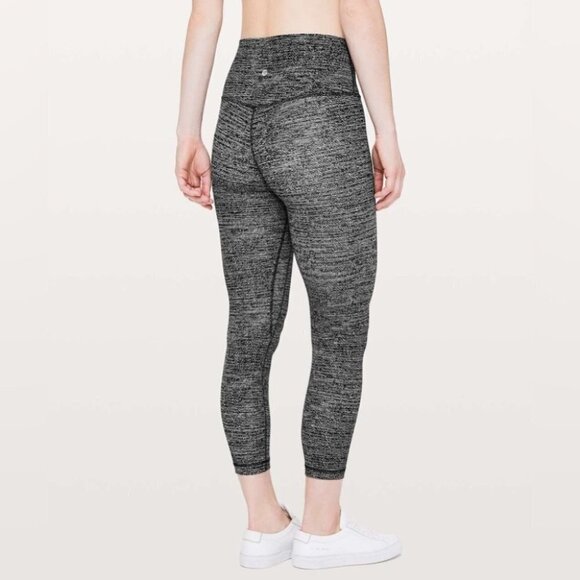 Lululemon Align Pant II *25" Leggings Twillines Ice Grey Black High Rise Waist - Picture 13 of 16